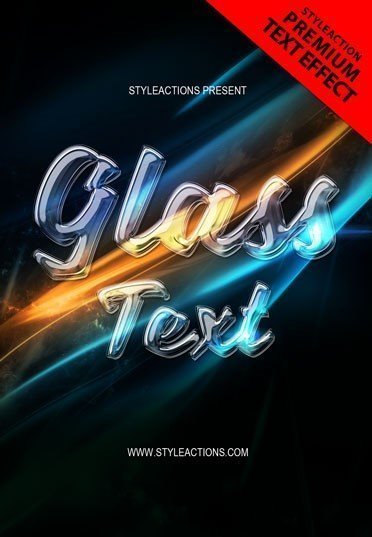 glass-text-psd-action