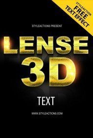 lense-3d-text-styles-photoshop-action