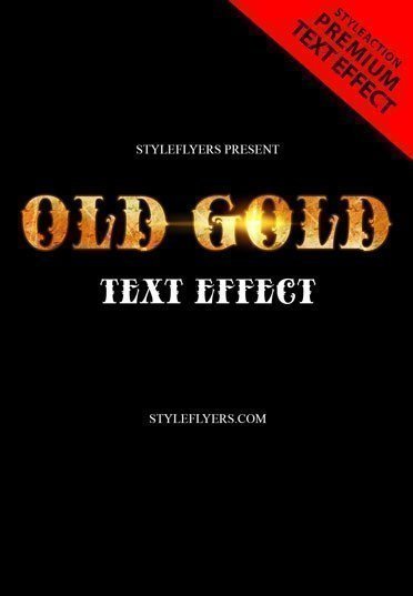 old-gold-text-effect-photoshop-action