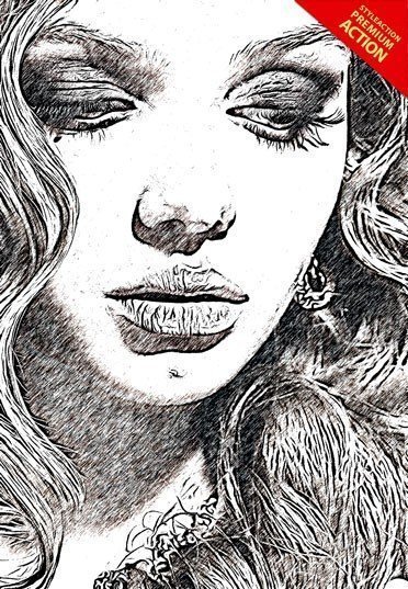 Pencil Sketch Art Photoshop Action #17257 - Styleactions