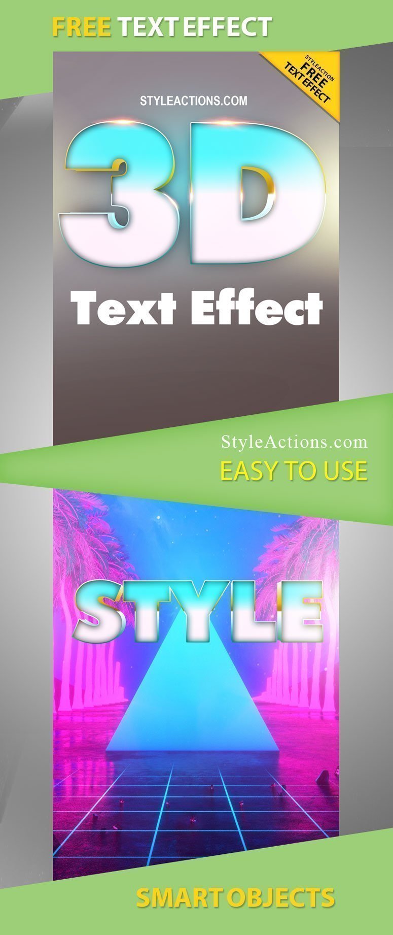 Download 3D Text Effect PSD Action Free Download #17489 - Styleactions