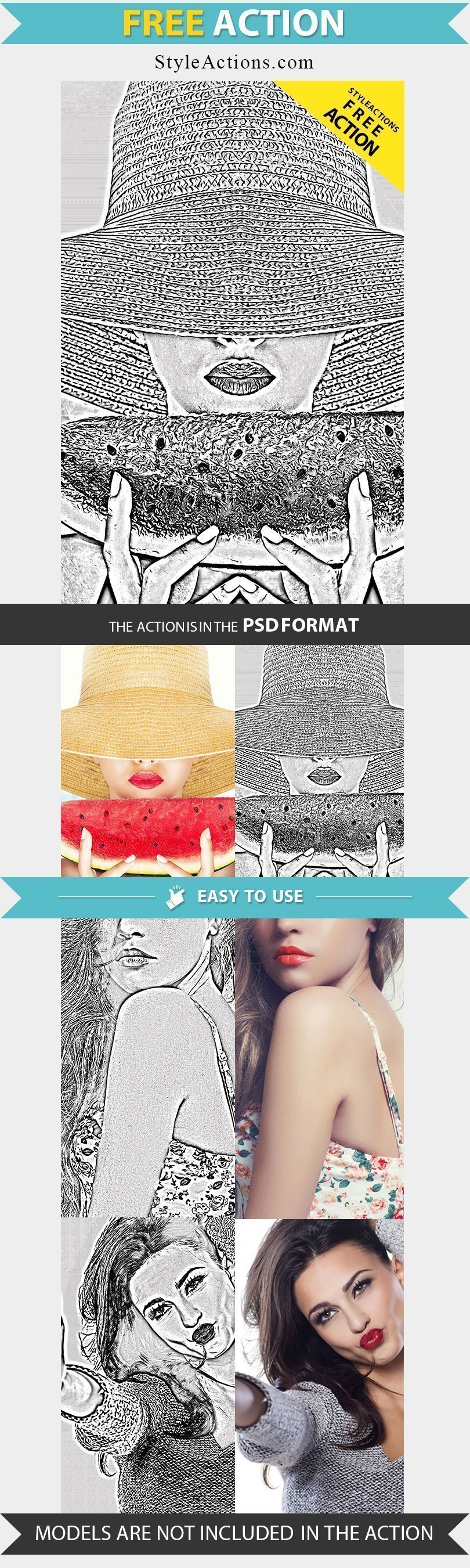 Sketch Photoshop Action Free Download #20233 - Styleactions